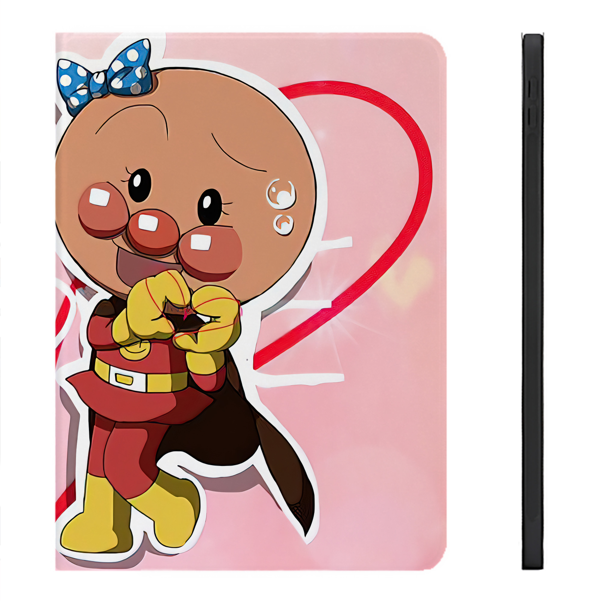 （画像用） アンパンマン Anpanman IPadケース ペンホルダー付き ブックスタイルデザイン